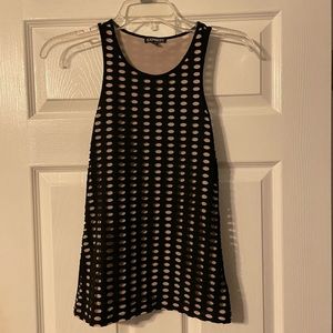 Express Hole Pattern Overlay Tank Top